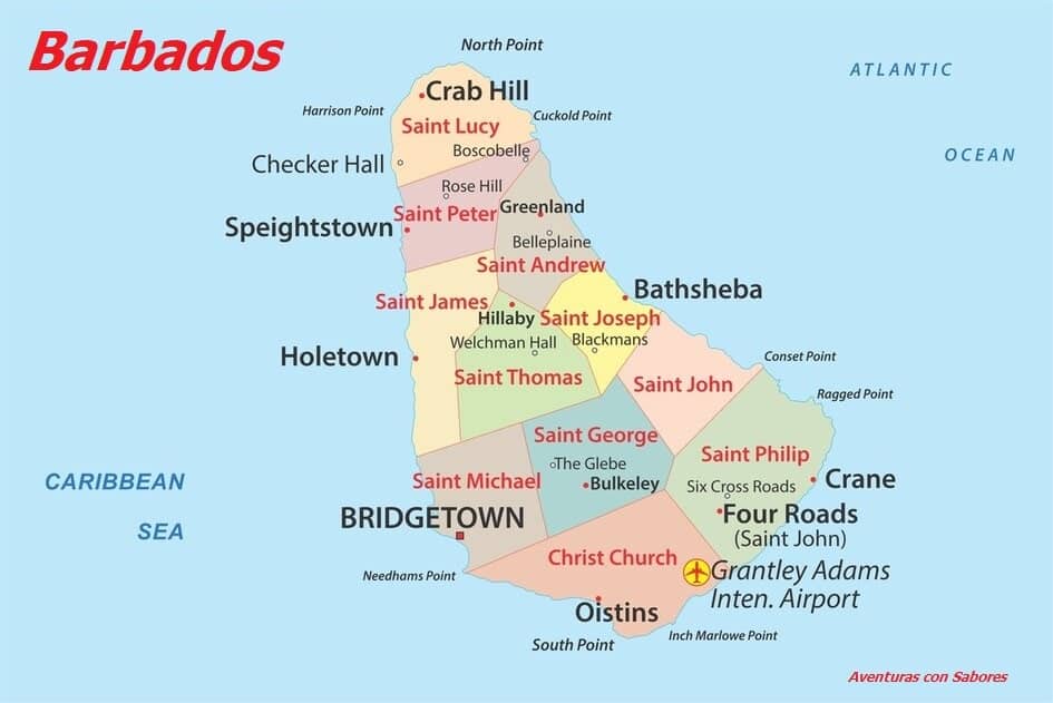Bridgetown la capital de Barbados 2 barbados mapa min