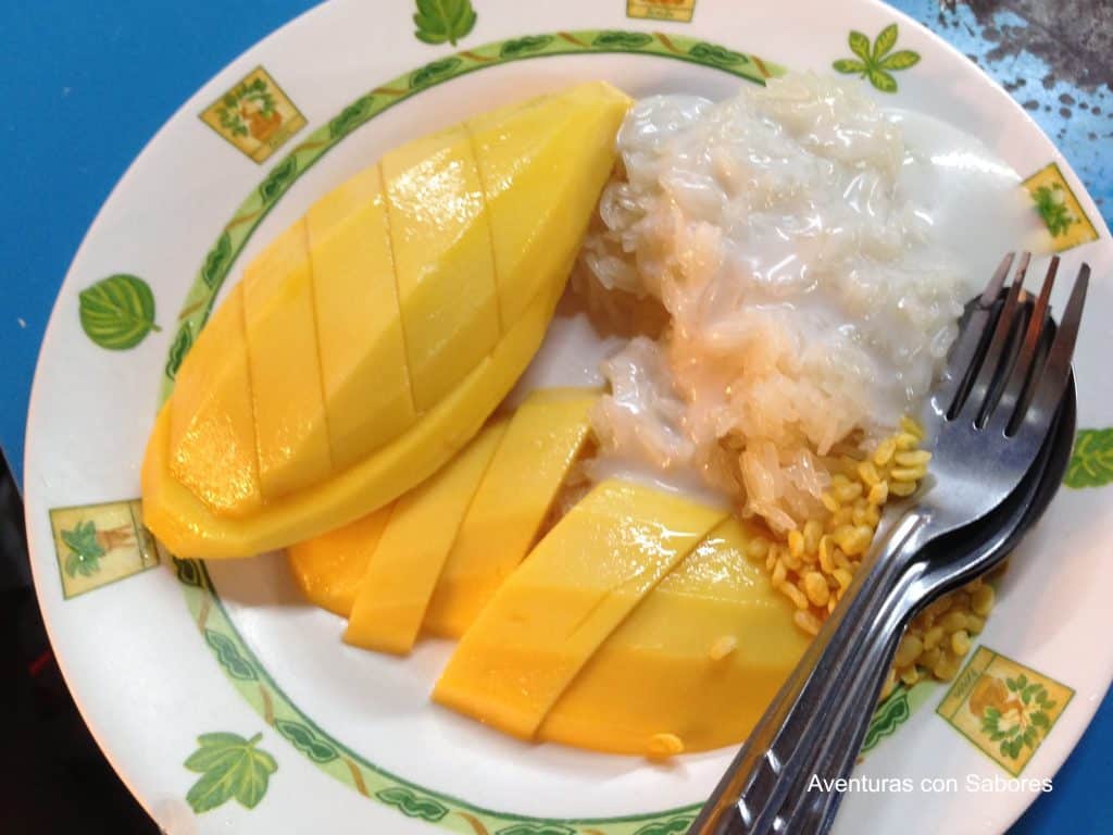 Arroz con leche de coco y mango 